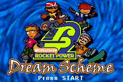 Rocket Power Dream Scheme title screen for GameBoy Advance